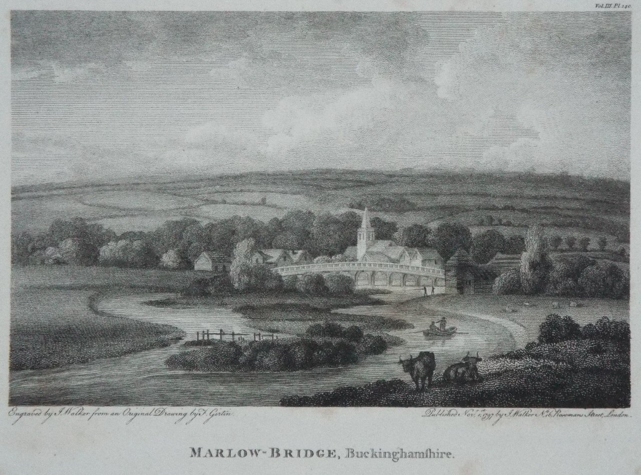 Print - Marlow-Bridge, Buckinghamshire. - Walker